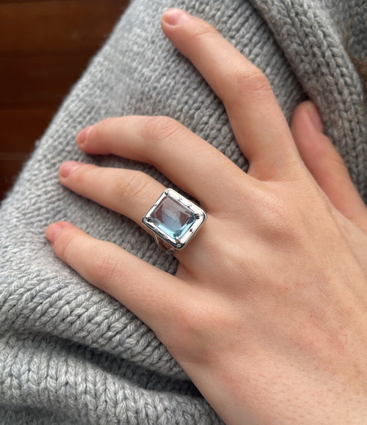 Topaz Minimal Vintage Yüzük