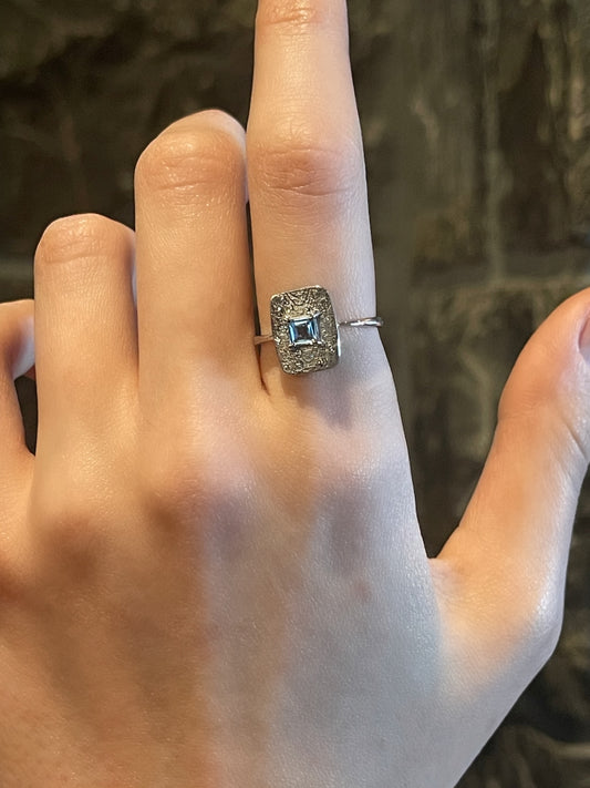 Topaz Gümüş Yüzük-Minimalist Trending