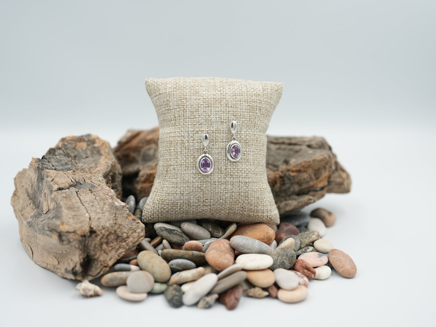 Amethyst Silver Earrings