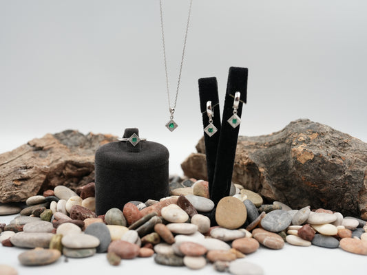 Vintage Yeşil Akik Set