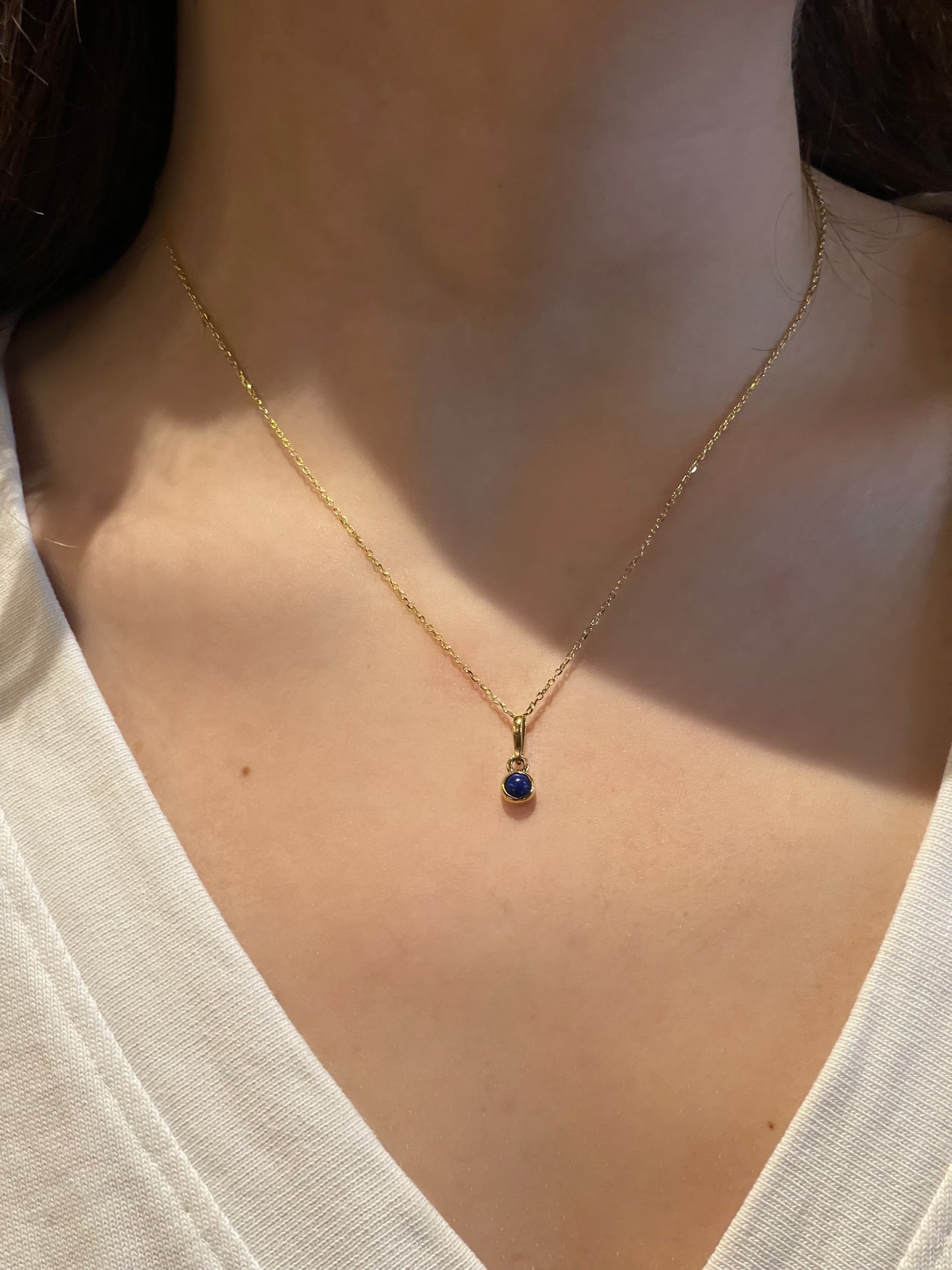 Lapis Altın Minimalist Kolye
