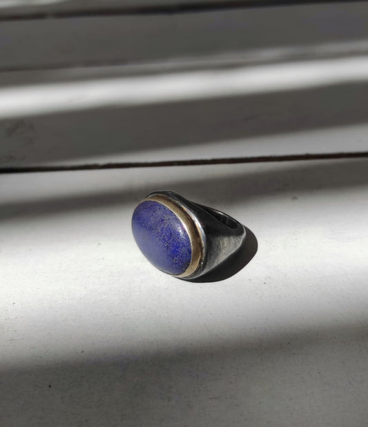 Lapis Taşlı Otantik El işi Gümüş Yüzük