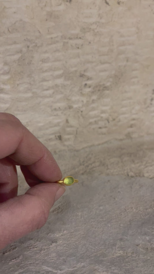 Peridot Gold Handcrafted Authentic Ring